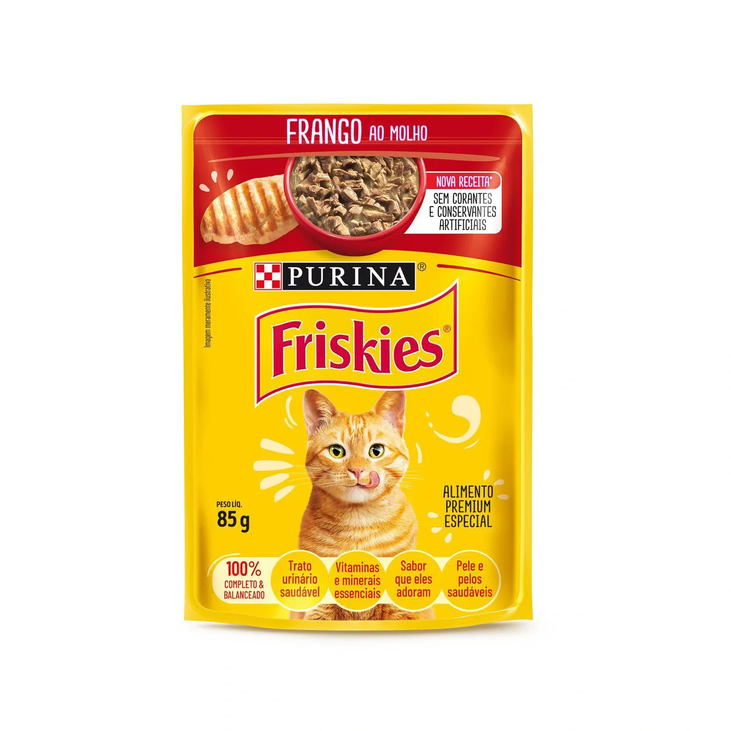 Ração Úmida Friskies Gatos Adultos Frango ao Molho